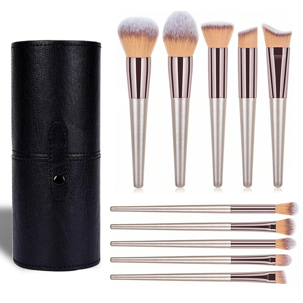 14 pc Premium Makeup Brush Set for Foundation, Powder, Concealers, Eye Shadows, and Blush