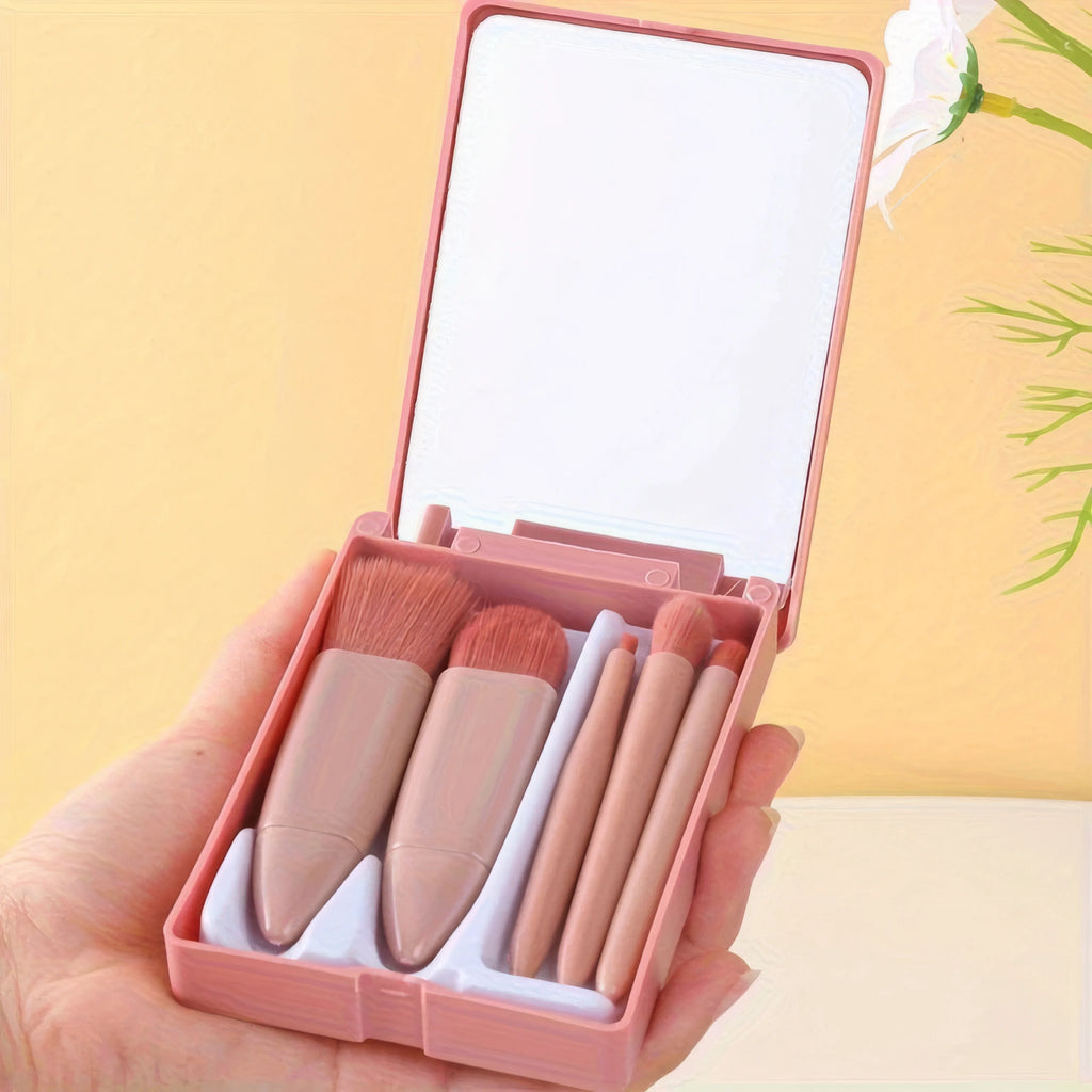 5 pc Professional Portable Makeup Brush Kit