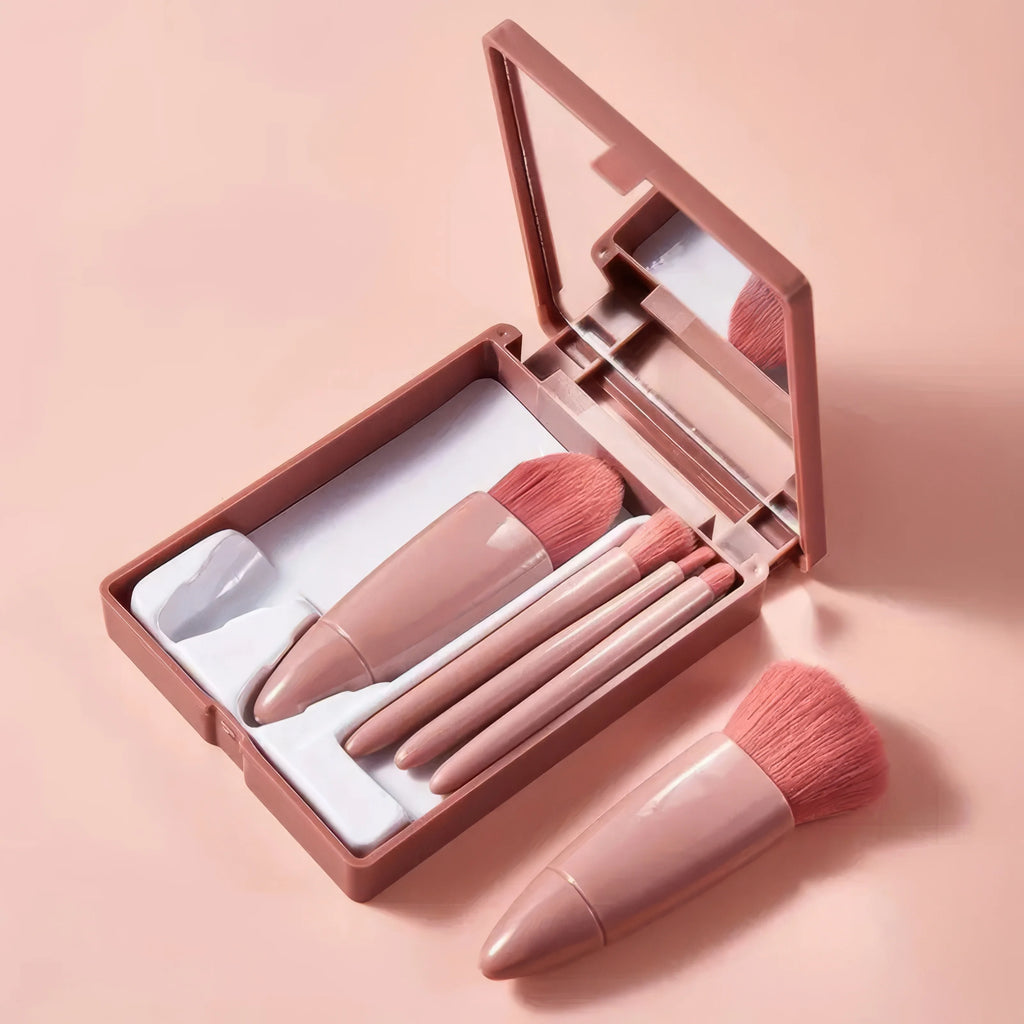 5 pc Professional Portable Makeup Brush Kit