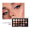 18-Color Eyeshadow Palette: Pearlescent, Matte, Fine Shimmer, Glitter, Earth Tones, Long-Lasting, High-Performance
