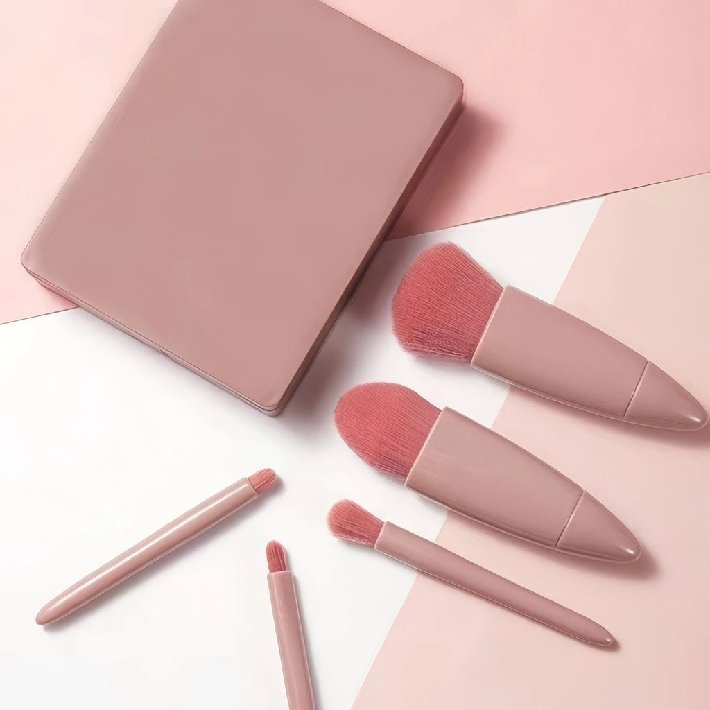 5 pc Professional Portable Makeup Brush Kit