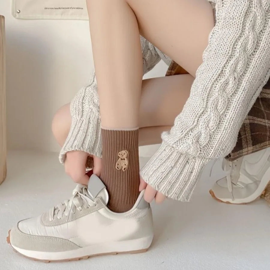 5 Pair Cute Teddy Socks