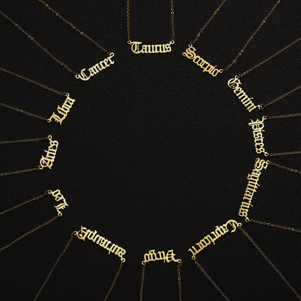 3 pc Zodiac Astrology Necklace