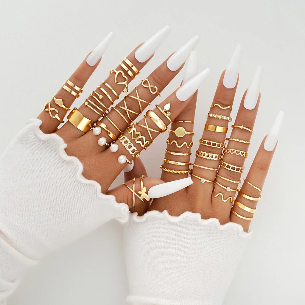 58 pc Accessory Jewelry Ring Set