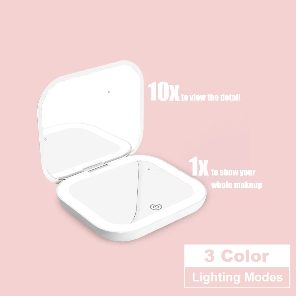 1X 2X Compact LED Mirror