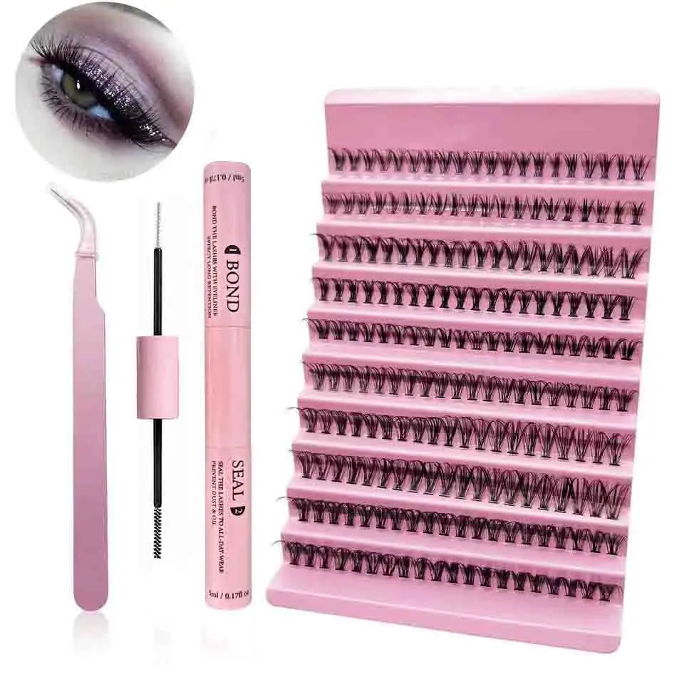200 pc Faux Lash Clusters with Accessories For Professionals and DIYS, 40D and 30D