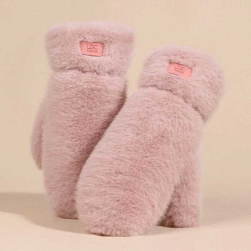 Plush Fuzzy Mittens