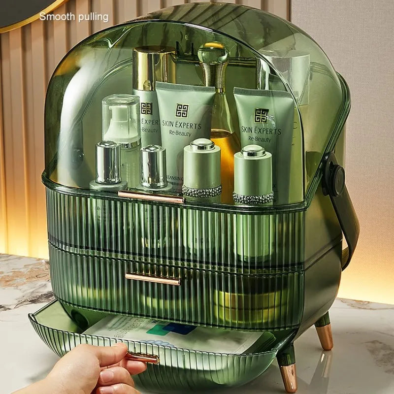 Elegant Large Beauty, Makeup Organizer/ Display Case with Lid