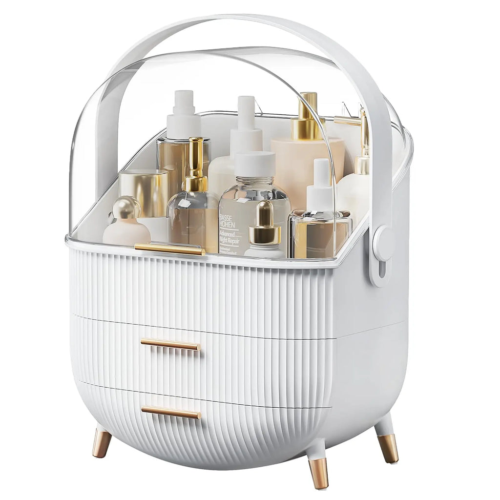 Elegant Large Beauty, Makeup Organizer/ Display Case with Lid