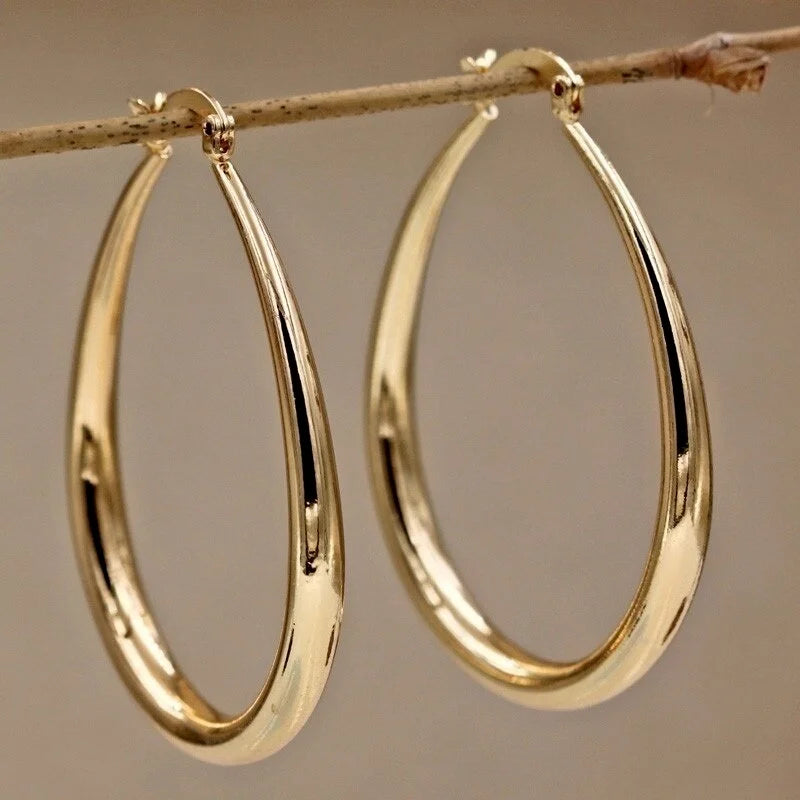 Gold Shine Hoops