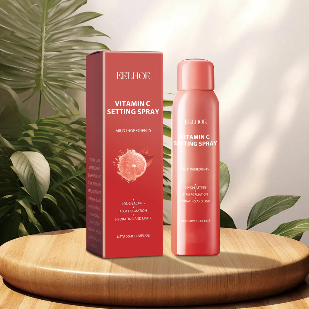 Hydrating Makeup Setting Fixing Spray Infused with Vitamin C and Sun Block (Made from Plants)