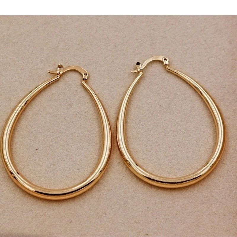 Gold Shine Hoops