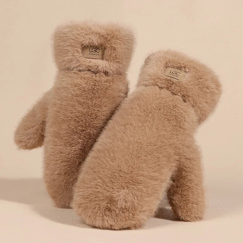 Plush Fuzzy Mittens