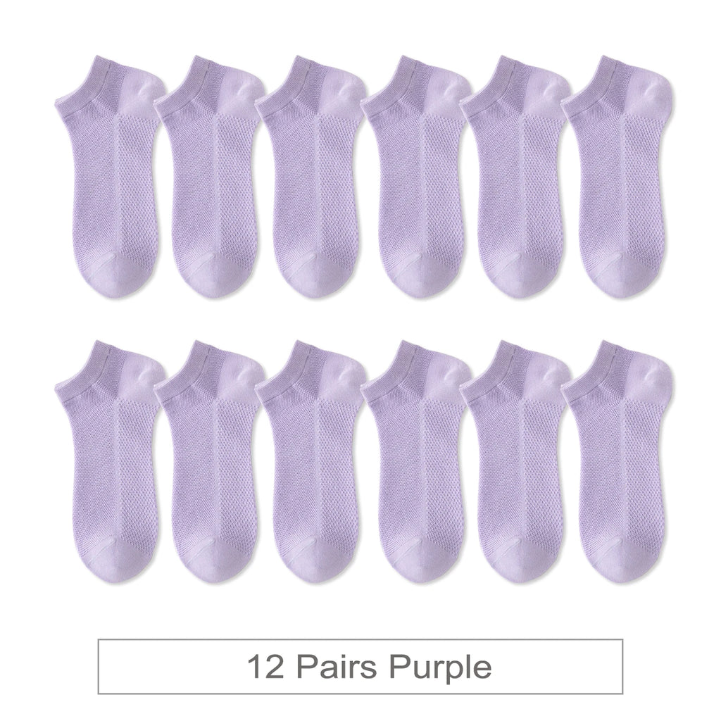 12 Pair Breathable Ankle Sock