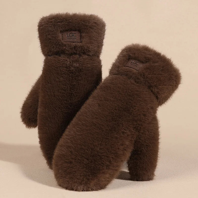 Plush Fuzzy Mittens