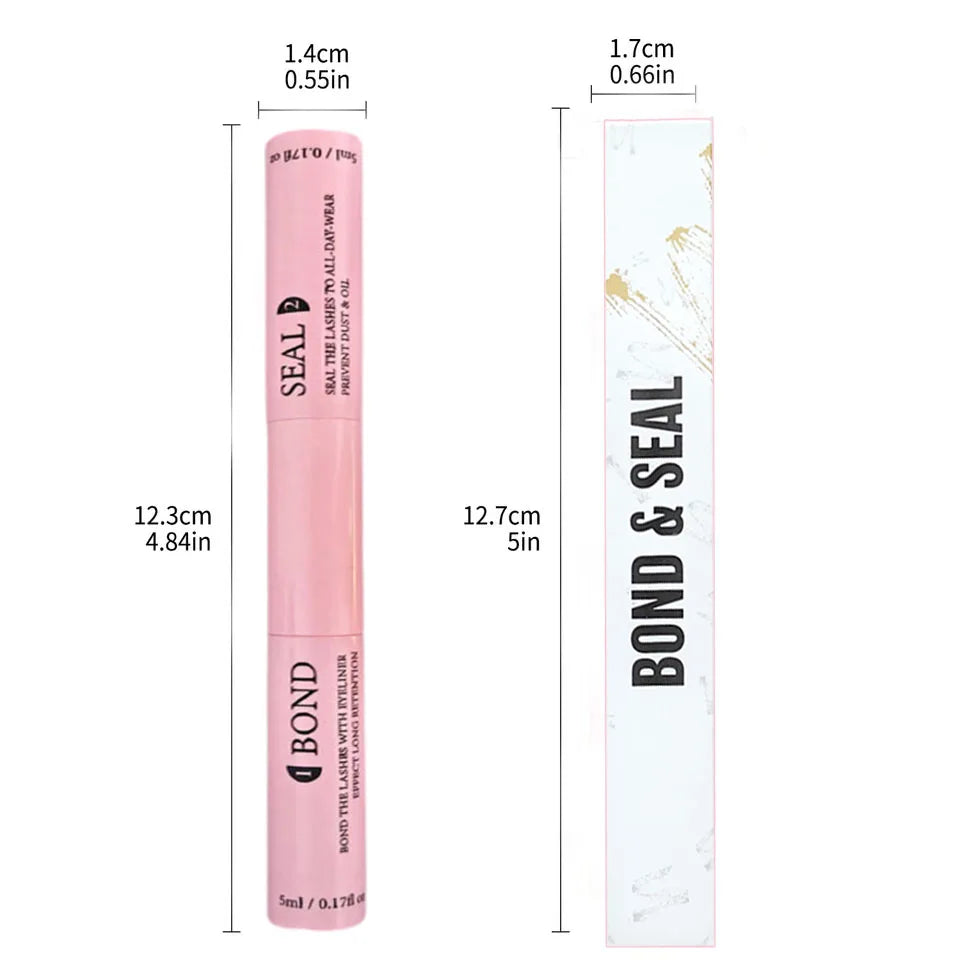 Lash Bond and Seal 10ml Individual Lashes Glue and Seal Super Strong Hold Lash Extension with Lash Glue Remover 5ml Tweezers Kit