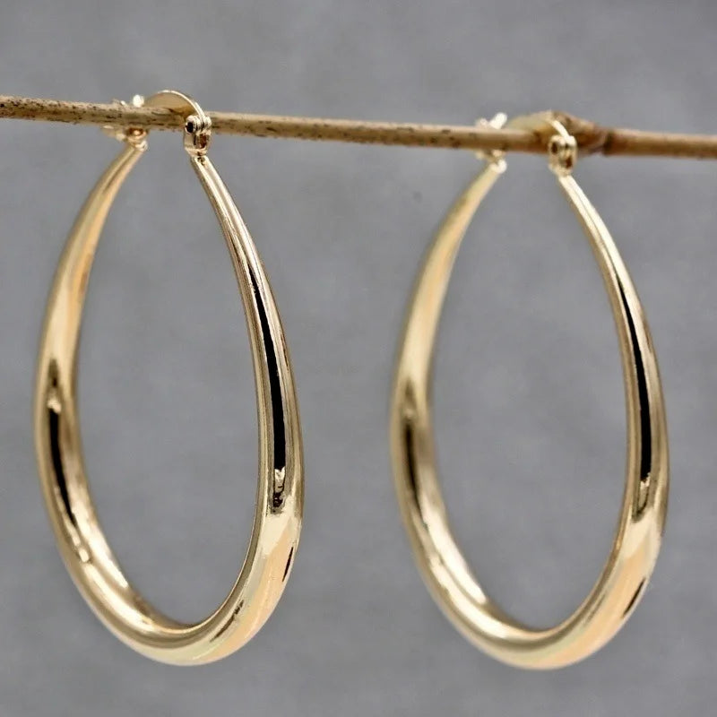 Gold Shine Hoops
