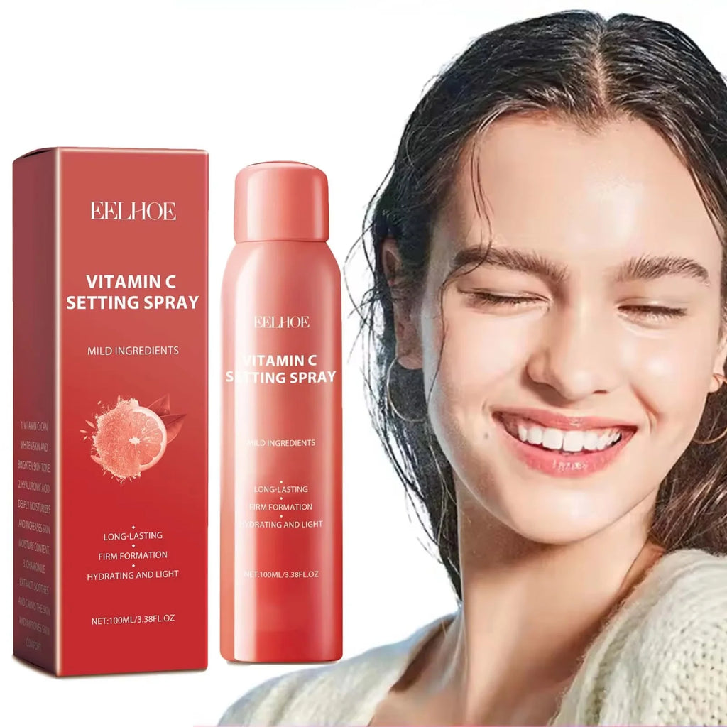 Hydrating Makeup Setting Fixing Spray Infused with Vitamin C and Sun Block (Made from Plants)