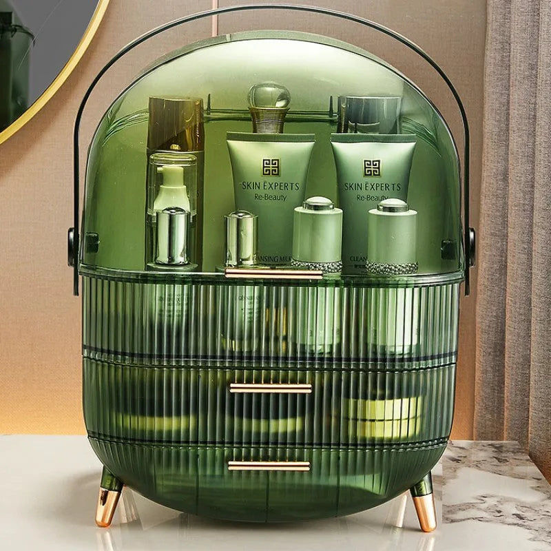 Elegant Large Beauty, Makeup Organizer/ Display Case with Lid